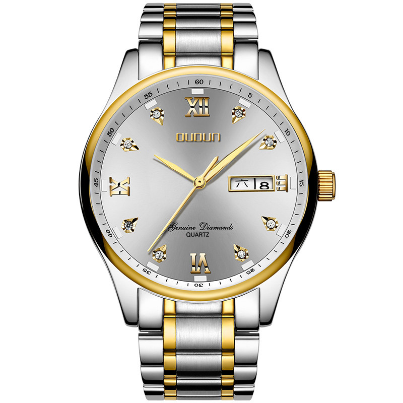 【欧顿】男女手表钢带防水石英表