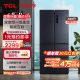 TCL 486L大容量养鲜冰箱十字对开门四开门双变频风冷无霜一级能效