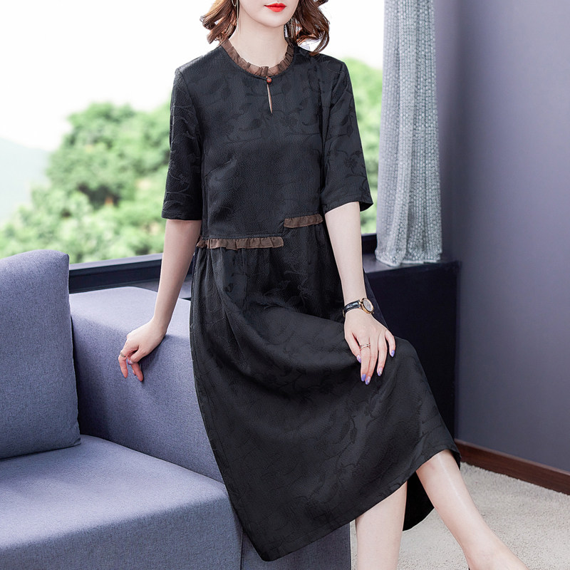 品牌真丝连衣裙女正品