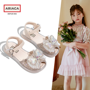 ARIACA艾芮苏女童公主鞋2024年夏季新款软底鞋儿童防滑凉鞋