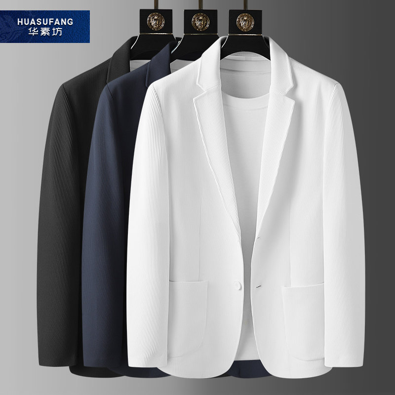 白色休闲外套男