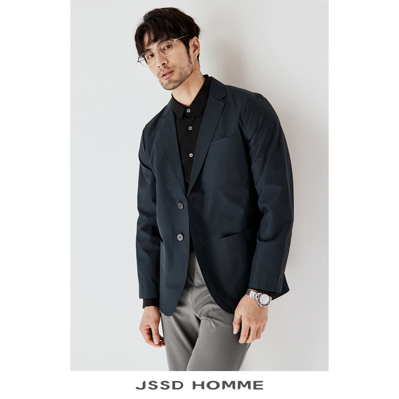 jssd homme 雅痞绅士 压胶工艺男西装外套修身商务休闲西服 c1939