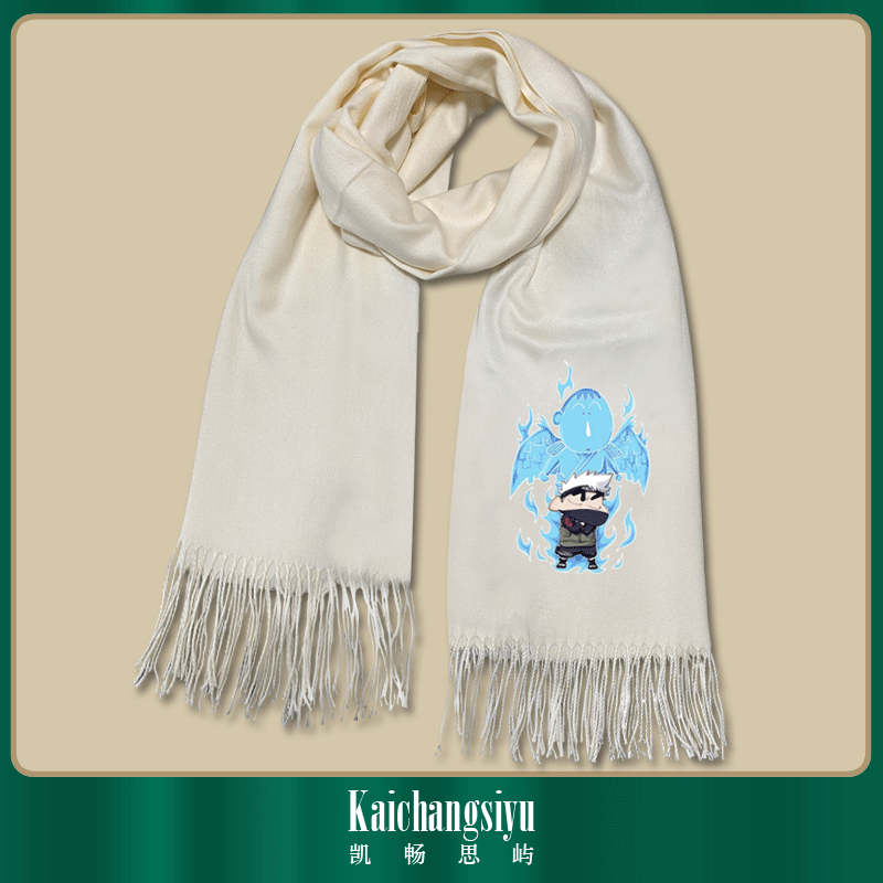 蜡笔小新火影忍者联名助佐鸣人晓组织男女定制保暖围脖披肩围巾
