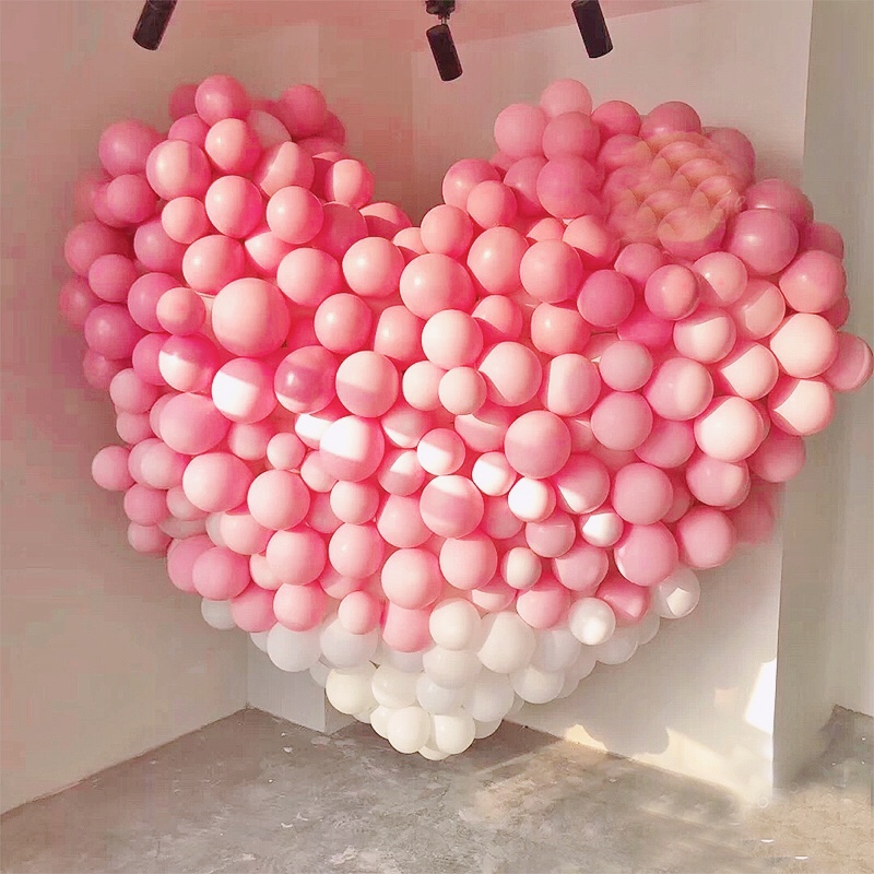 爱心生日装饰气球场景婚房布置套装周岁结婚浪漫婚庆宝宝马卡龙