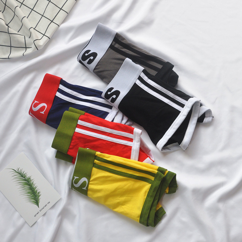 undefined1 Underwear man pure cotton stripe Youth Flat angle Underwear personality motion ventilation student Pantsundefinedin the Lingerie/Men's underwear/Tracksuit , Briefs category - from Buy2taobao.com to provide professional Taobao agent buy service
