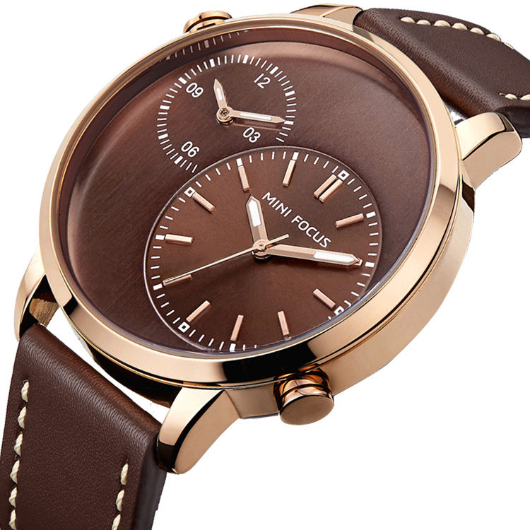 minifocus福克斯多指针运动手表石英潮人手表大盘防水军表男025g