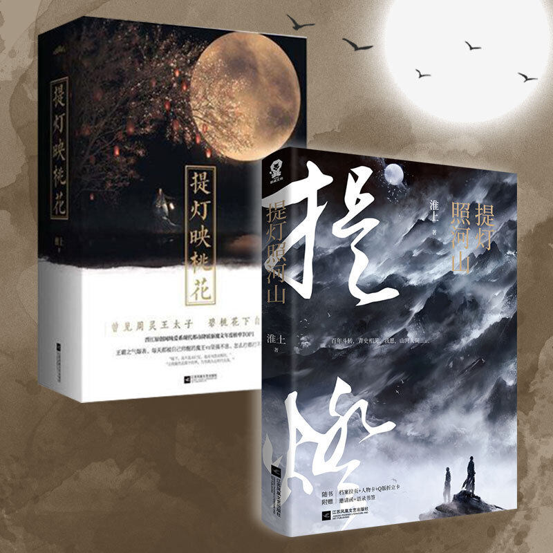 淮上提灯映桃花提灯照河山