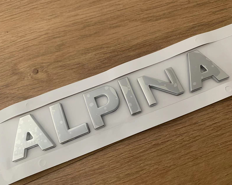 阿尔宾娜字母车标宝马alpina车标b3b4系b5b7后备箱车标车箱贴标