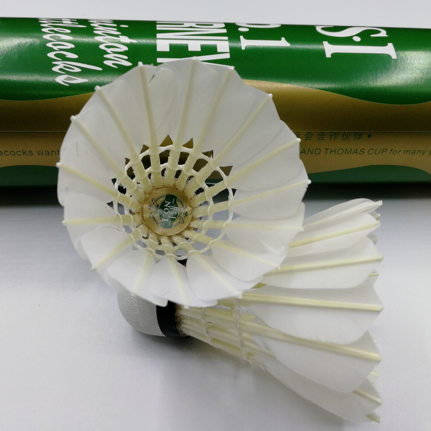 12只装金拍子1号鹅毛刀翎全圆羽毛球比赛训练耐打不掉毛飞行稳定