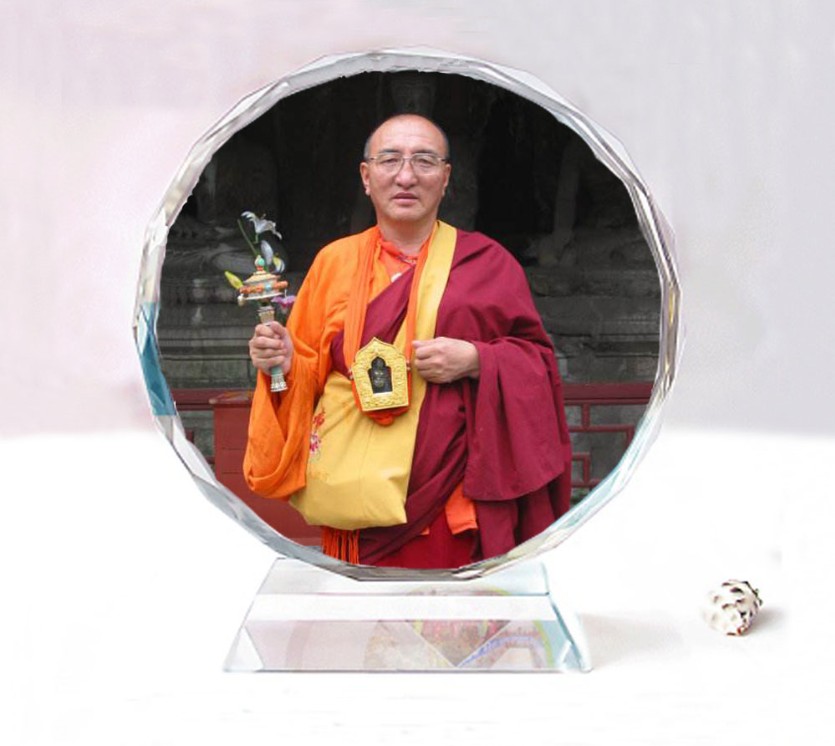 多昂活佛双面水晶像模型居家车载摆件摆台创意生日礼物纪念工艺品