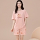 睡衣女夏季纯棉短裤短袖薄款卡通可爱学生俞兆林家居服套装可外穿