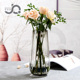 简约创意轻奢北欧玻璃花瓶透明富贵竹百合餐桌摆件鲜花玫瑰大号