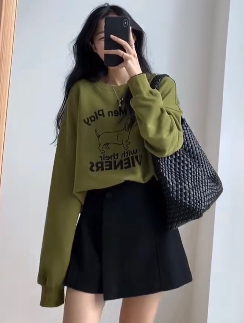 卫衣短裙套装女秋冬