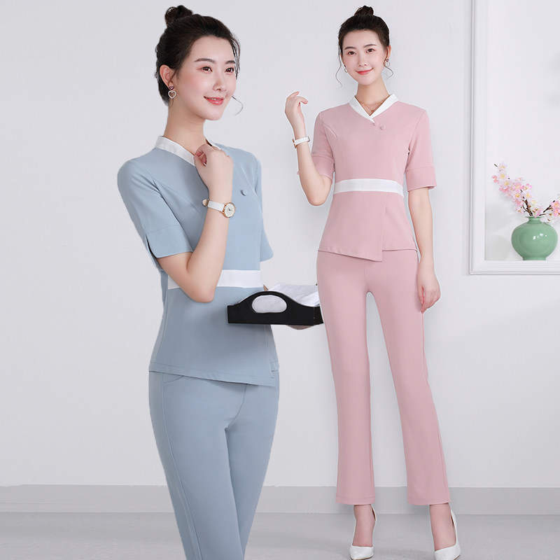 美容师工作服女高端美容院冬季养生师spa足疗店技师服装新款套装