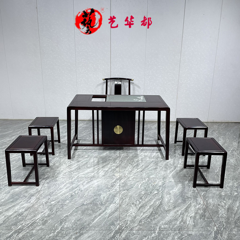 鸡翅木新中式桌椅组合红木泡茶桌功夫茶几会客家用办公室实木茶台在类目 住宅家具, 根雕类, 根雕茶桌中 - 来自Buy2taobao.com提供专业的淘宝代购服务