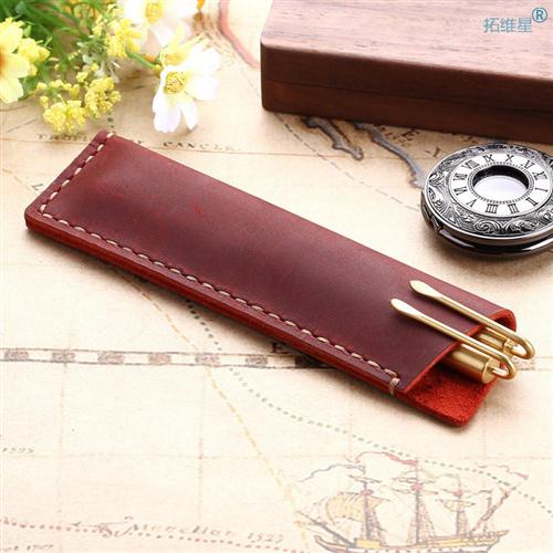 Handmade Genuine Leather Pen Bag