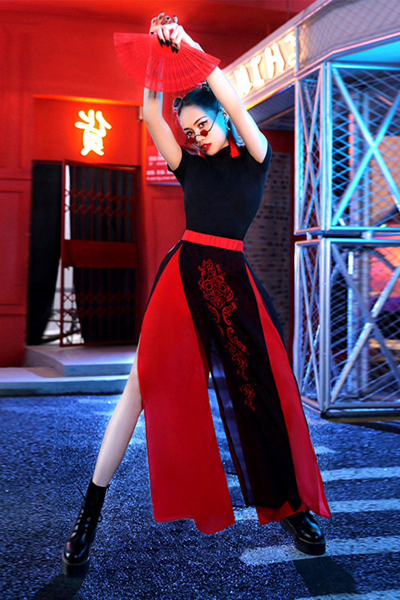 女团服装性感爵士舞蹈服古风中国风爵士舞练功服ds演出服芒种复古