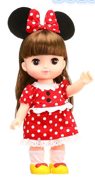 包邮出日本 迪斯尼洋娃娃可眨眼米妮头饰公主露露过家家 新年礼物_不