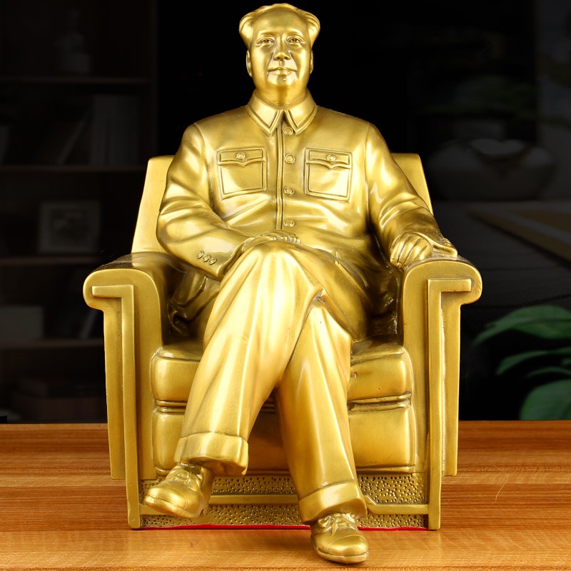 铜主席像摆件 毛爷爷 铜主席 客厅办公室 纪念品 铜雕像摆件