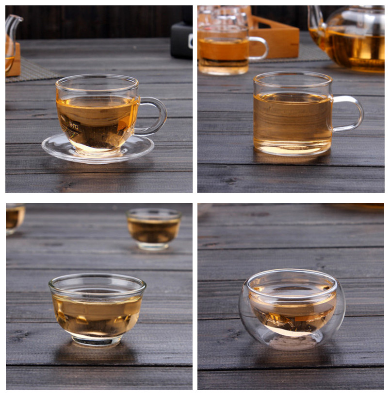 特价耐热玻璃茶具玻璃杯功夫茶杯花茶杯水杯透明小品茗杯子咖啡杯
