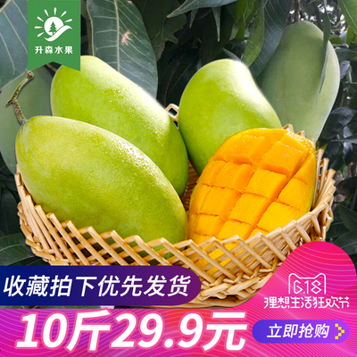 ¥29.9包邮 升森 越南青芒果 净重9斤