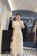 韩国ulzzang夏季新款法式气质时尚立领盘扣流苏新中式蕾丝连衣裙