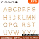 OSEWAYA字母螺旋耳夹无耳洞女镀14K金耳环气质高级感短款日韩耳钉