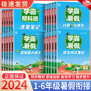 2024学霸的暑假衔接一升二升三升四升五升六年级下册数学计算思维题大通关语文阅读集训预科班课堂笔记复习预习暑假作业经纶学典