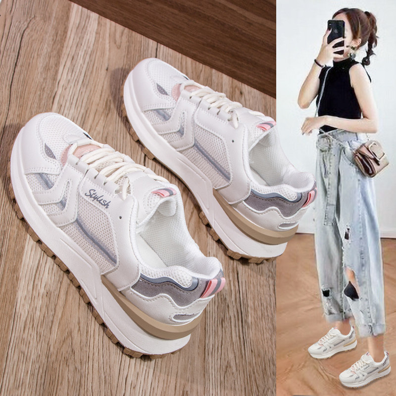 显脚小轻便老爹鞋女ins潮2020新款百搭阿甘鞋小白运动鞋鞋子女鞋