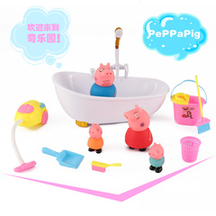 小猪儿童玩具佩佩猪电动浴盆可喷水男女孩过家家玩具教室套装礼物