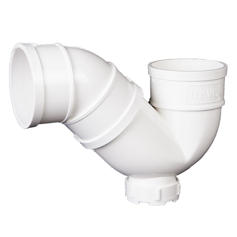 pvc排水管存水弯p型弯头防臭排污下水管配件接头胶粘管件带检查口