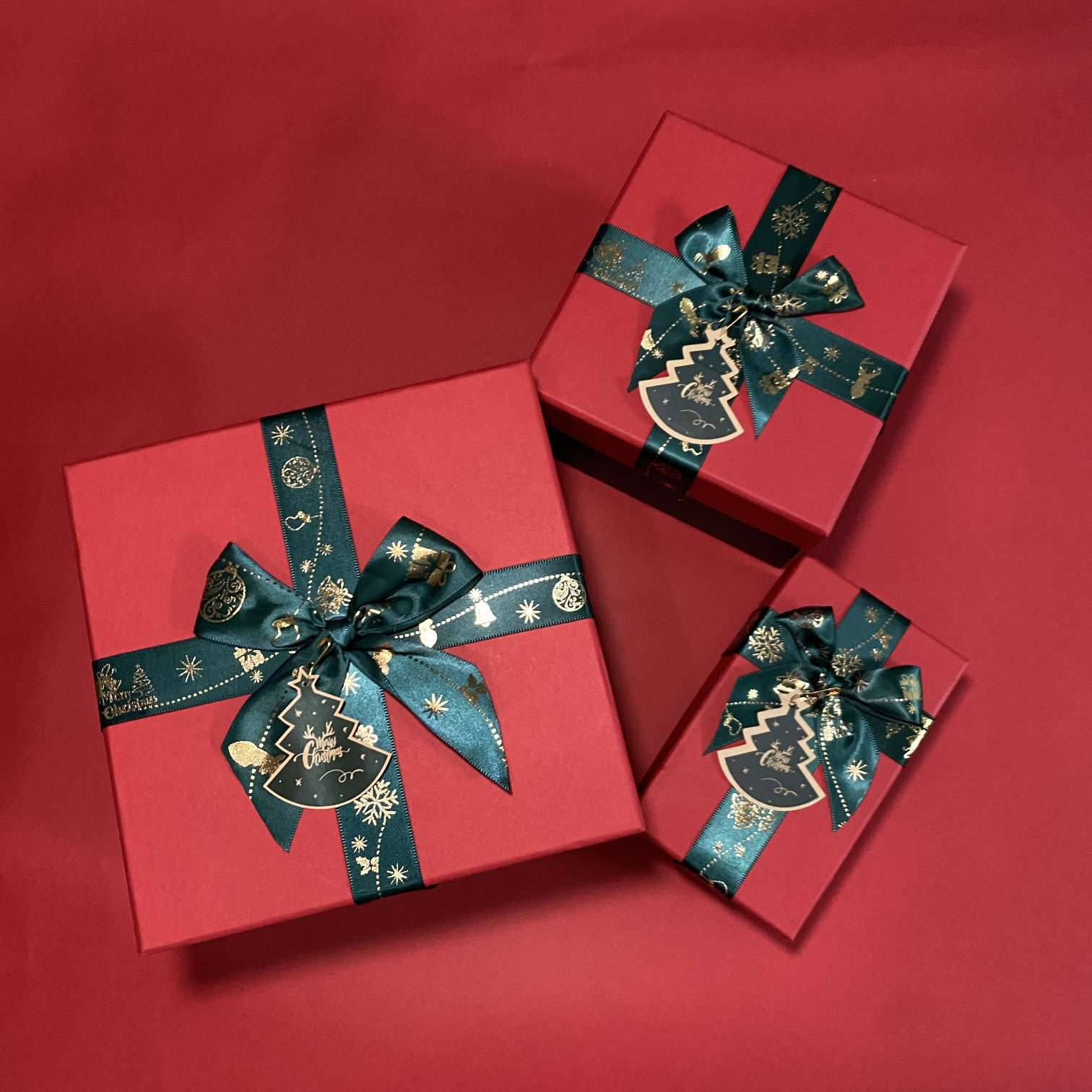 圣诞节礼物盒圣诞礼盒空盒子平安夜礼物包装盒小苹果盒大号礼品盒
