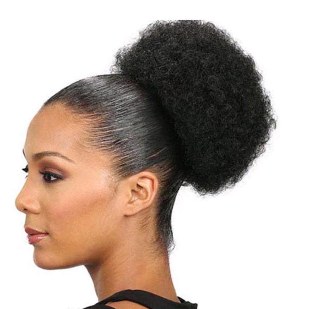 Afro hair bun puff clip in ponytail extensions非洲蓬松卷发包在类目 美发护发/假发, 假发, 整顶假发中 - 来自Buy2taobao.com提供专业的淘宝代购服务