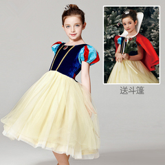 儿童白雪公主裙子礼服迪士尼女童灰姑娘演出服女孩表演服装万圣节