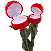 Red Rose couples ring essential creative personality boxes jewelry boxes ring box wedding ring box