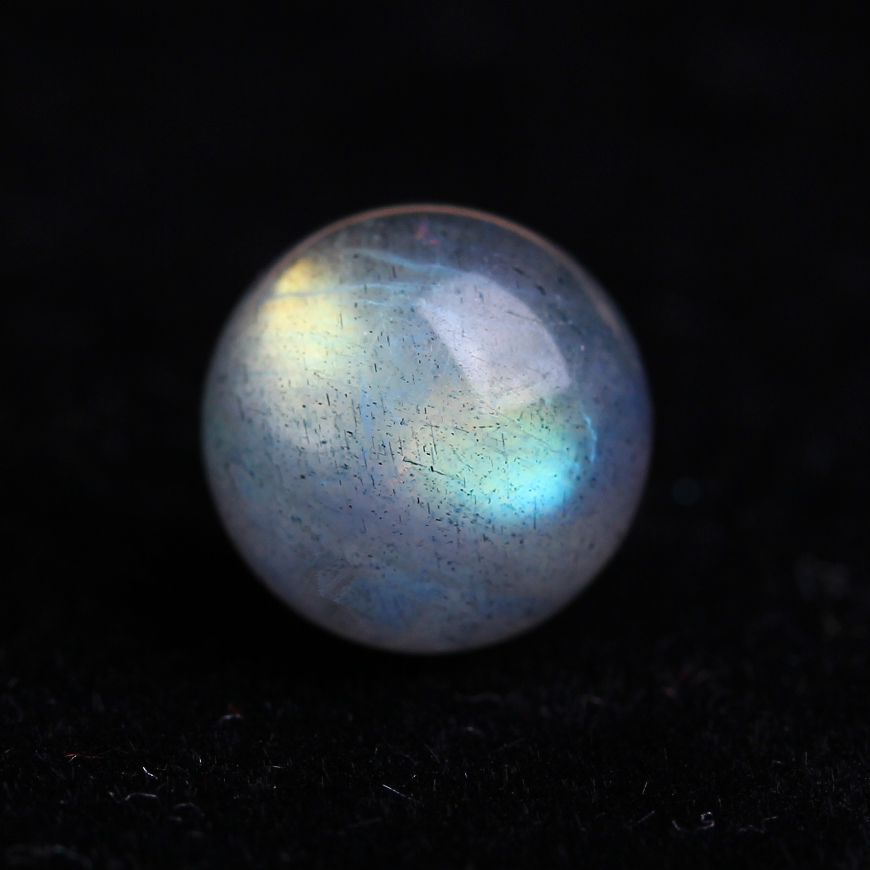 天然灰月光石散珠半成品 diy手工饰品配件 拉长石散珠圆珠