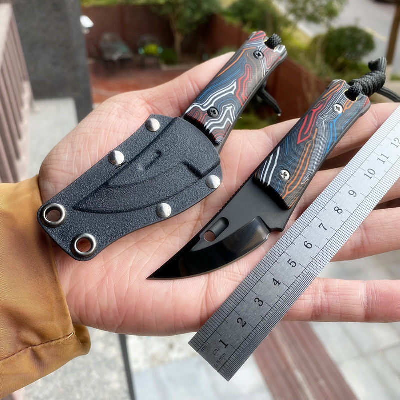 带鞘小直刀 小割刀 花田洋rockstead chou长 12c27n复合g10彩柄