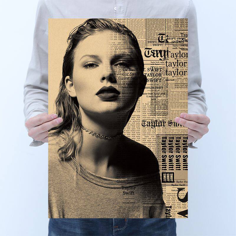 59泰勒斯威夫特海报 美国女歌手明星画报 复古怀旧贴画 学生宿舍画已