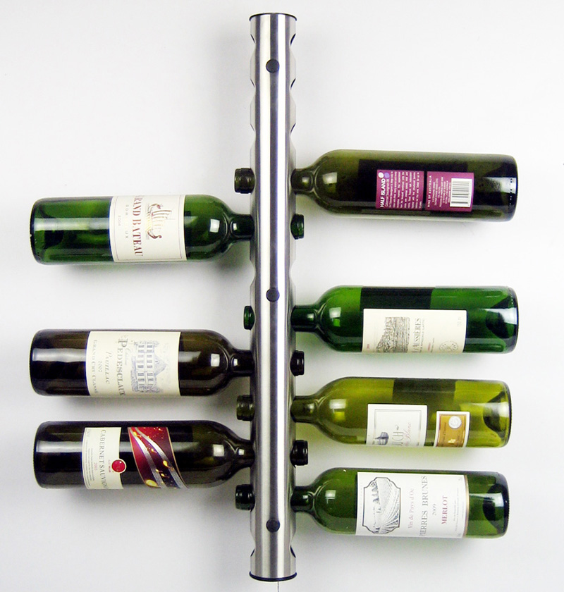 欧式不锈钢红酒架 壁挂葡萄酒瓶展示管架 时尚创意香槟酒架8/12瓶