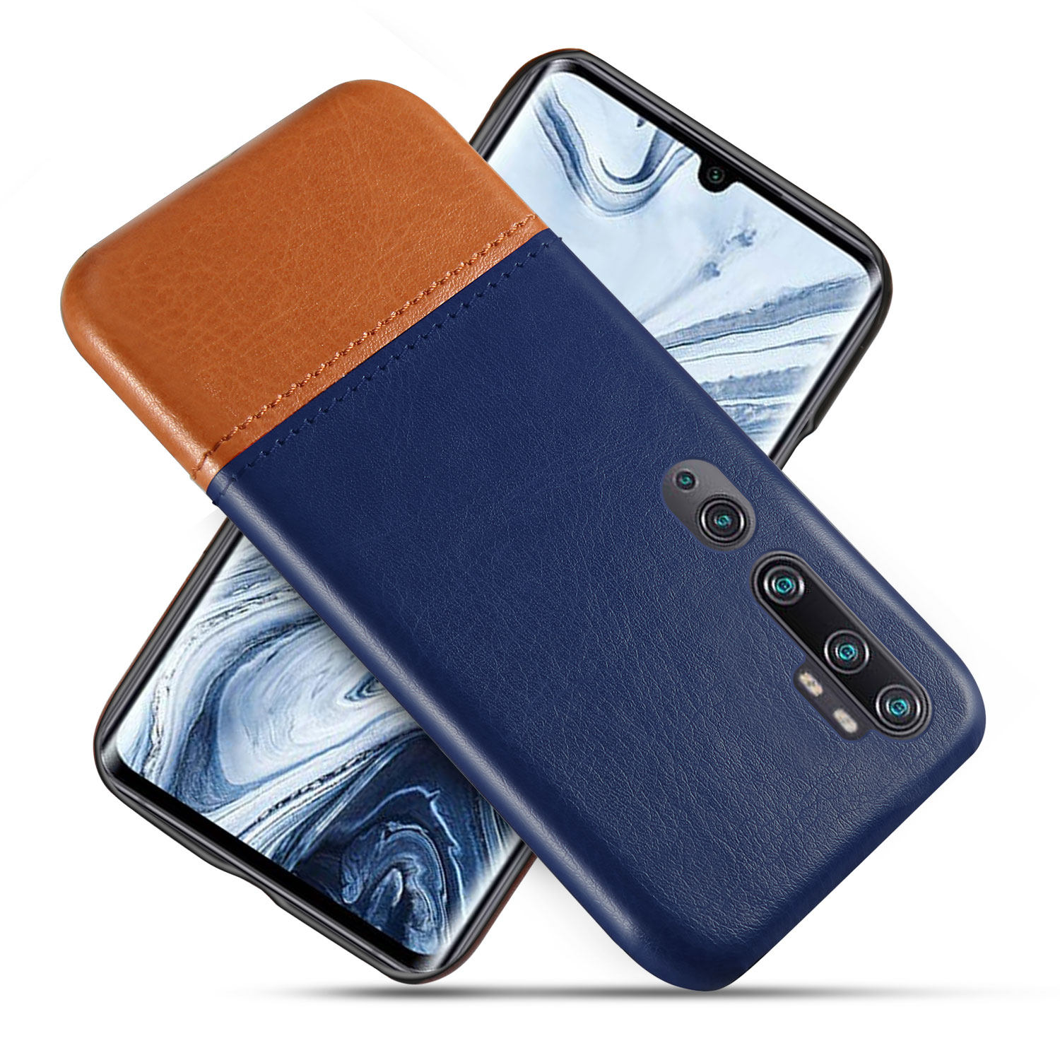 适用小米cc9pro手机壳个性素皮半包cc9pro防摔保护套商务硬壳新款