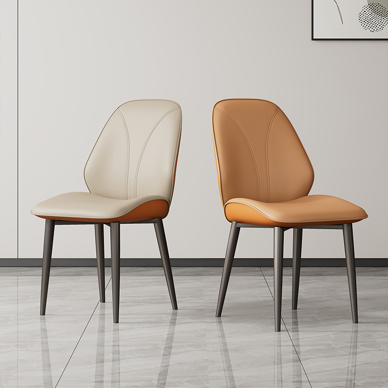意式轻奢餐椅家用现代简约酒店咖啡奶茶店靠背椅设计师高级感椅子