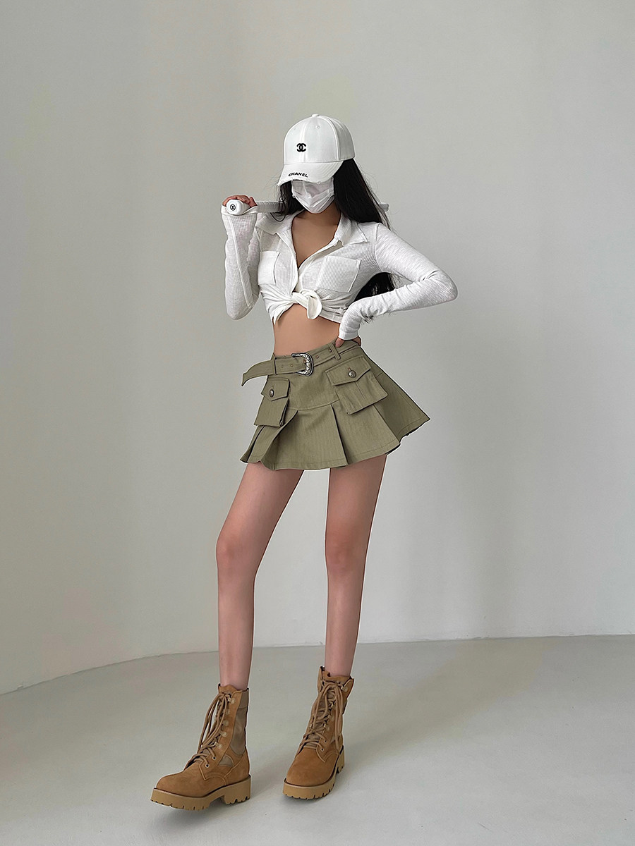 半身裙a字裙腰带