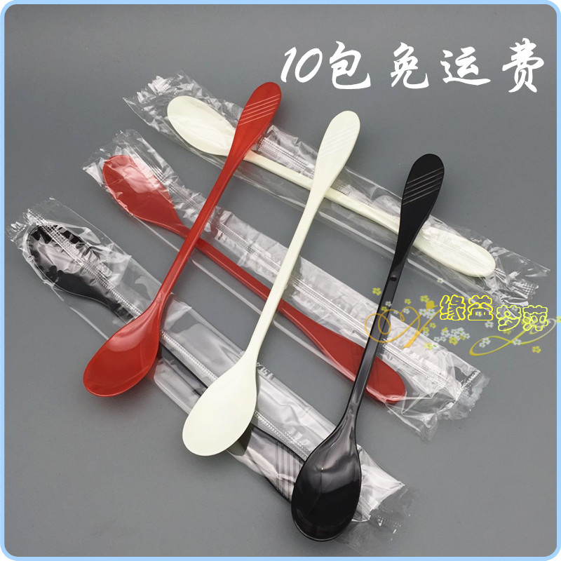 disposable stir Long handle Spoon Independent packing Light green coffee Plastic FIB spoon The long spoon 100 branchin the Tableware , Coffee , Coffee spoon category - from Buy2taobao.com to provide professional Taobao agent buy service