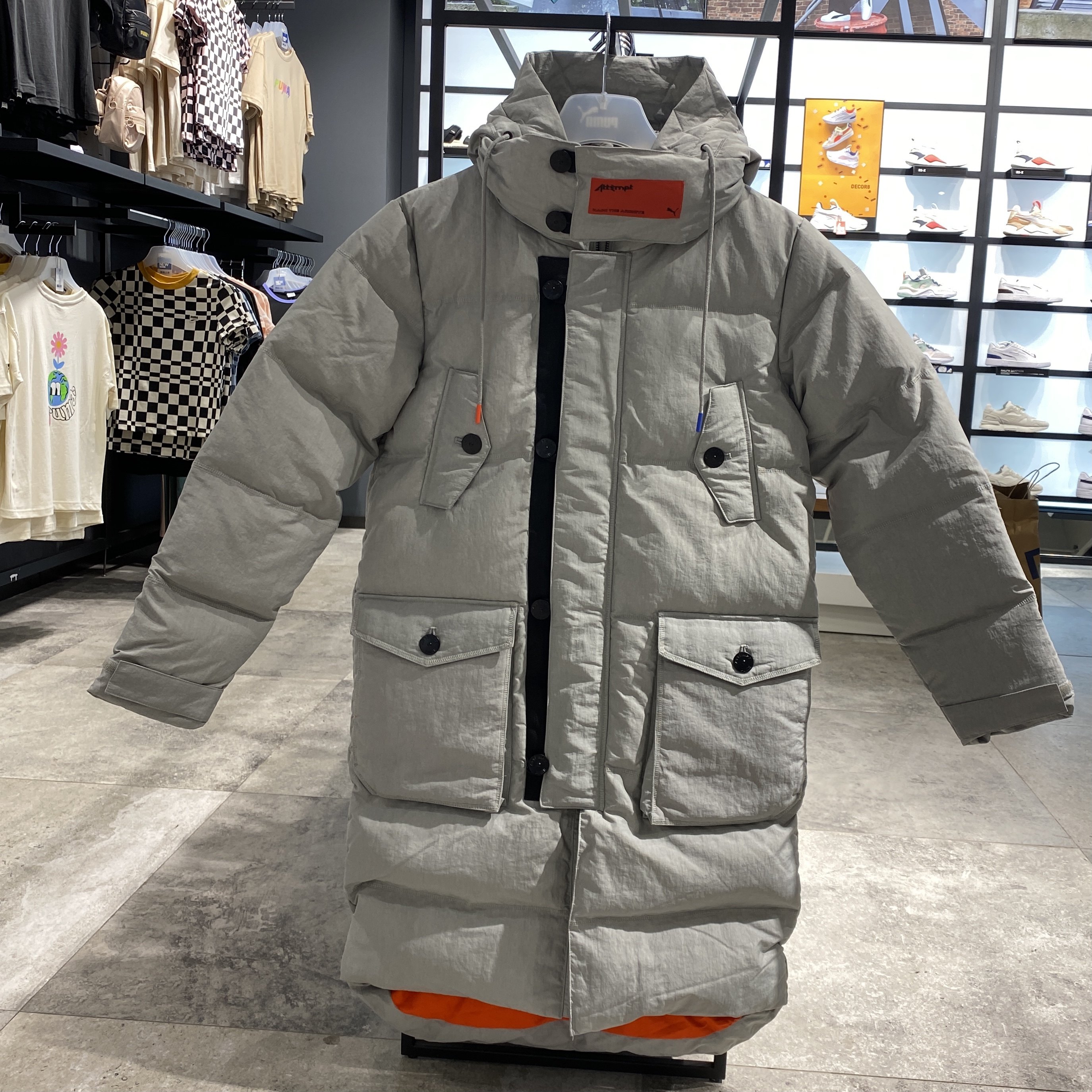 puma彪马联名attempt窦靖童冬男女鸭绒休闲长款保暖羽绒服598253