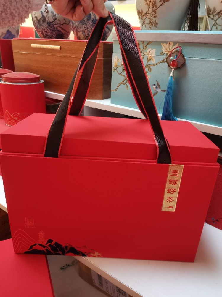 红茶包装盒二合一红色礼品盒通用 250克500克空铁罐子滇红茶礼盒