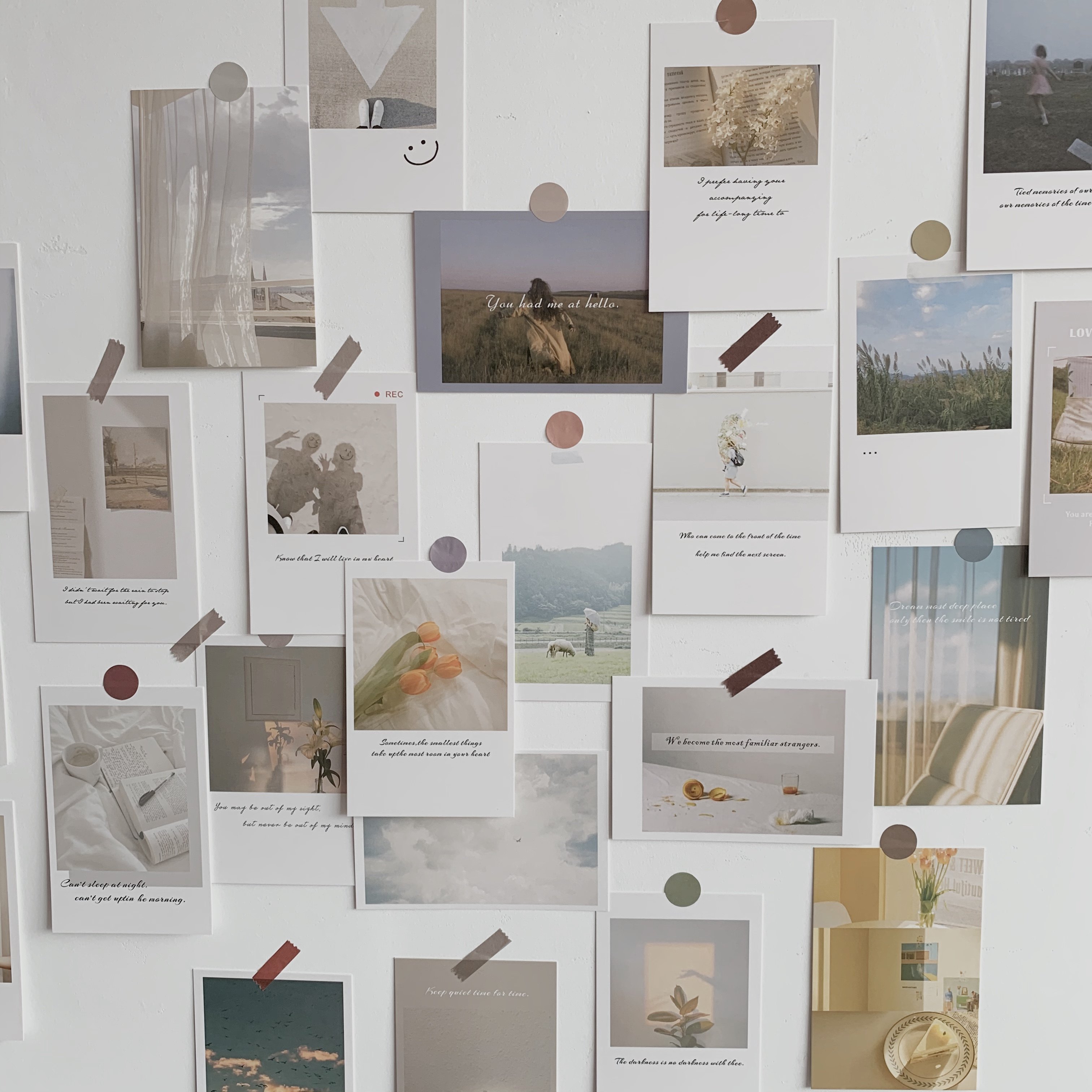 热销海报纸 墙贴宿舍 装饰房间_ins风装饰墙贴卡片文艺小清新房间墙面