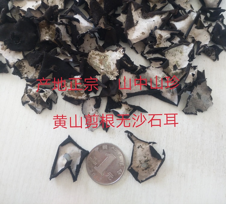 中号干净无沙剪根野生石耳岩耳黄山石耳免洗125g黄山特产石耳干货