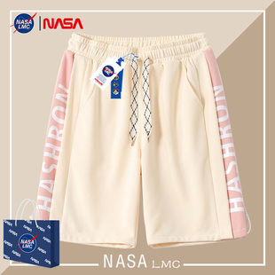 NASA夏季短裤男士薄款宽松休闲美式运动裤五分工装潮牌篮球中裤子
