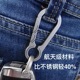 钛合金腰挂男士简约汽车钥匙扣腰挂件耐用不锈钢创意加厚钛马蹄扣