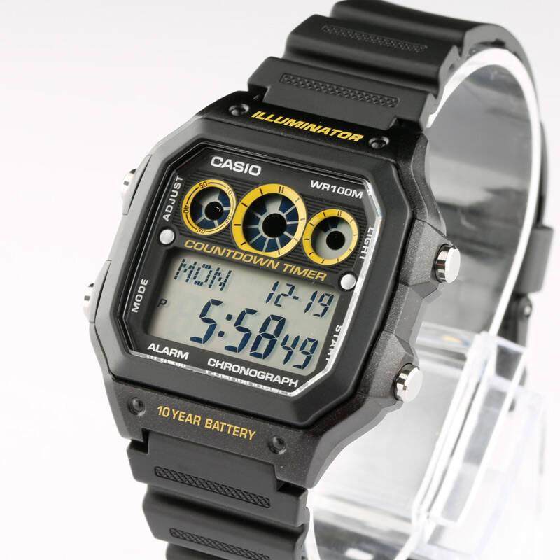 特价卡西欧手表男运动大表盘_casio卡西欧ae-1300wh-1a运动电子男表大